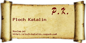 Ploch Katalin névjegykártya